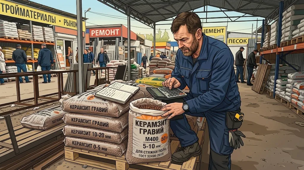 Калькулятор керамзита для стяжки пола